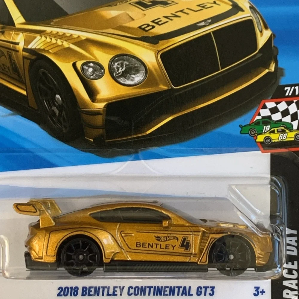 2018 Gold Bentley Continental GT3 Racing Race Car Hot Wheels 🆕 Hotwheels 2025